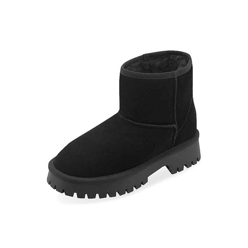 PRE-ORDER SPUR Lambs Wool Middle Boots -SA9045BK - 其他女款皮鞋 - 其他材质 