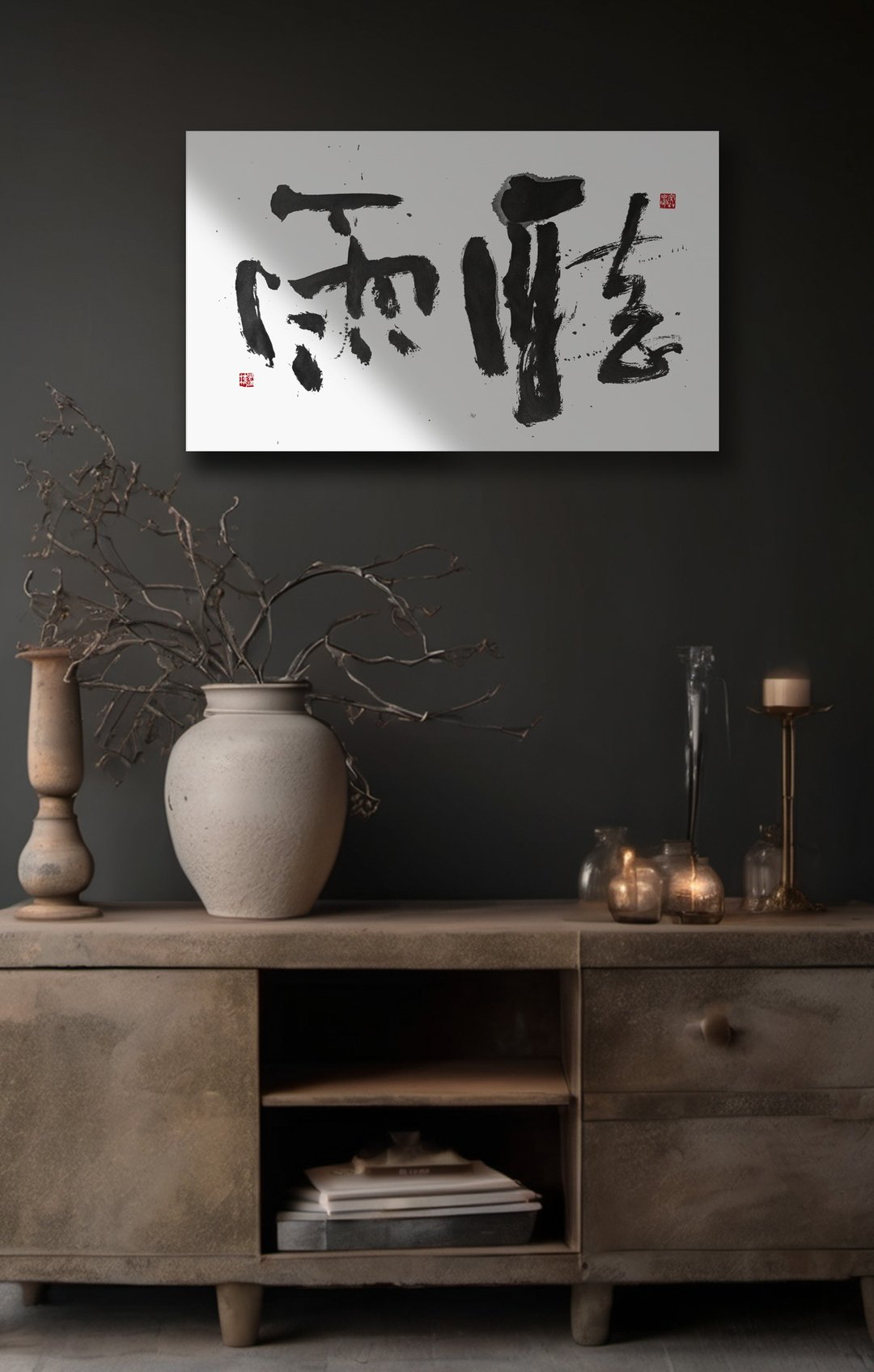 书法-无框画 | 乔迁礼物 | 开店 | 民宿布置 | 搬新家 | 装饰画 - 海报/装饰画/版画 - 其他材质 黑色