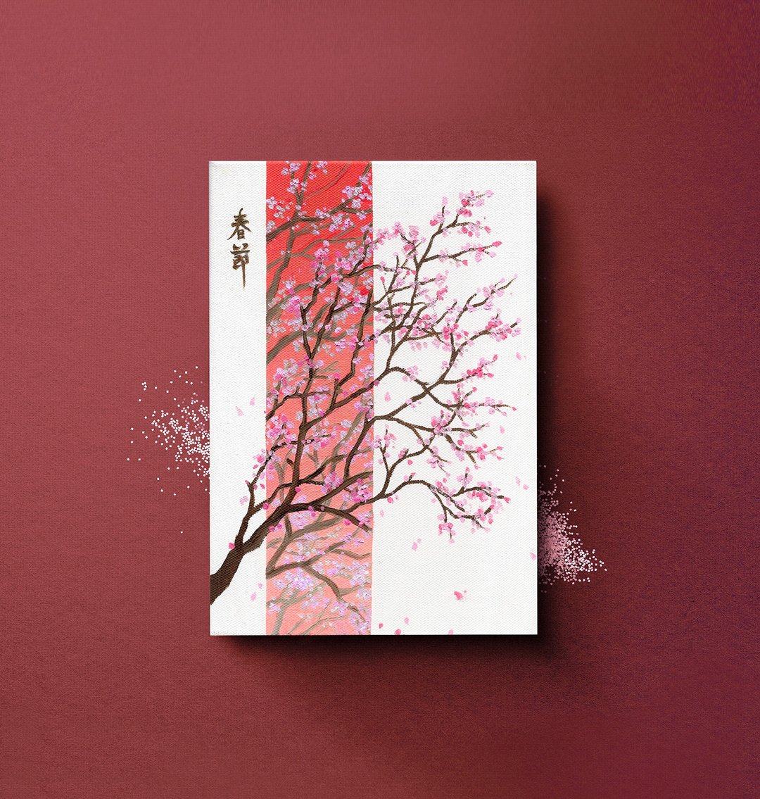 【体验】台中油画体验课程/墨梅寒梢/台中画室 - 插画/绘画/写字 - 棉 