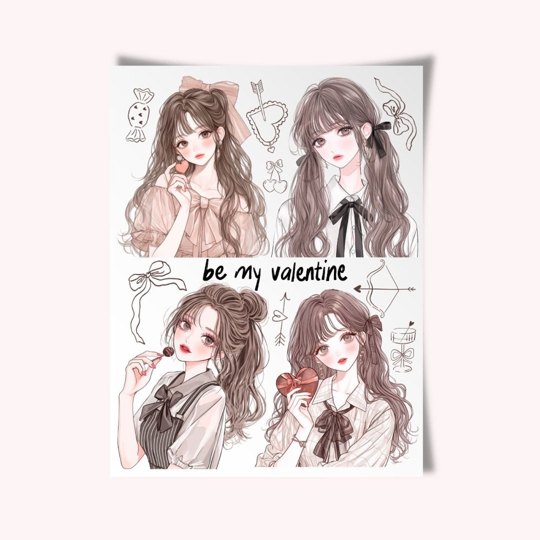 Be My Valentine 人物贴纸组 - 贴纸 - 纸 