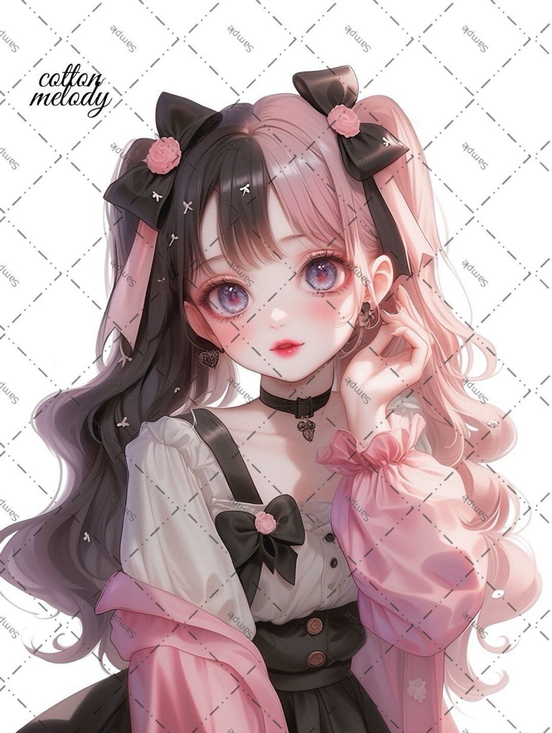 original sticker no.2082 人物贴纸 原创贴纸 原创人物贴纸 装饰贴纸 cotton melody - 贴纸 - 纸 
