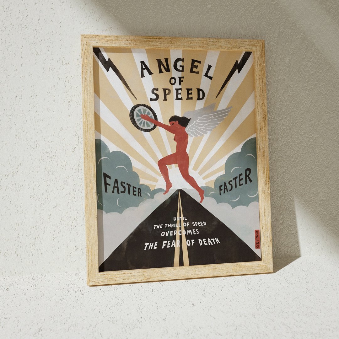 Angel of Speed 速度的天使 - 印刷画/海报 - 海报/装饰画/版画 - 纸 卡其色