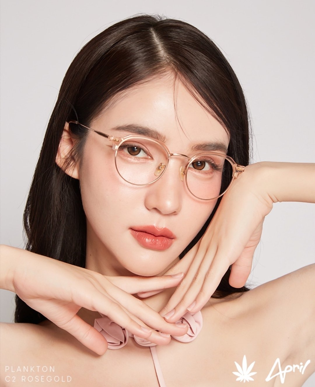 钛合金 x 醋酸纤维复合材质：Soft crystal pink 色手工镜框 - 眼镜/眼镜框 - 其他材质 粉红色