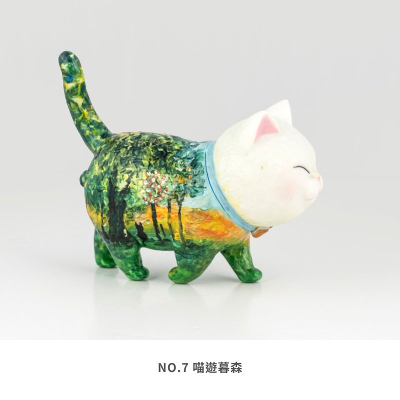 名画水彩手绘猫咪公仔【名画系列】 - 摆饰 - 塑料 多色