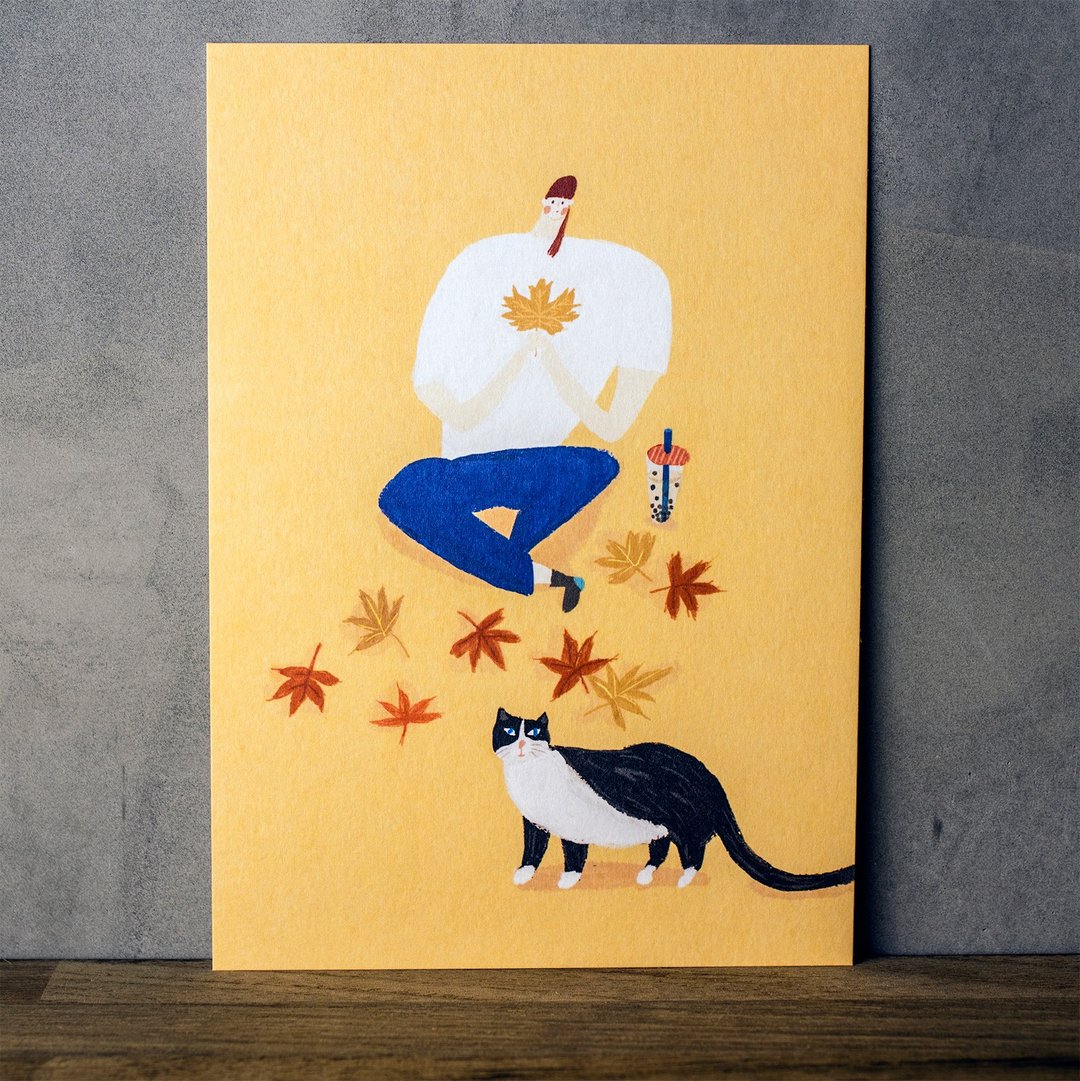 来自秋天的信 - 插画明信片 - 卡片/明信片 - 纸 多色