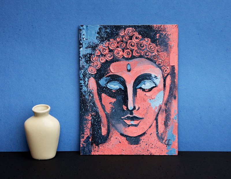 佛画精神原创艺术冥想艺术瑜伽装饰 - 海报/装饰画/版画 - 其他材质 粉红色