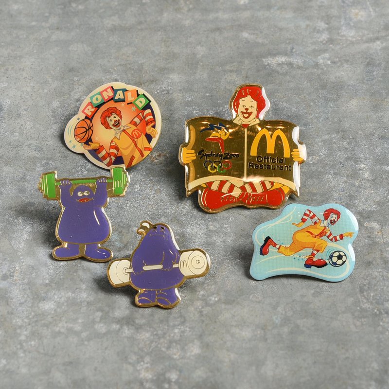 McDonalds 麦当劳别针 / Vintage 古着 - 徽章/别针 - 其他金属 多色