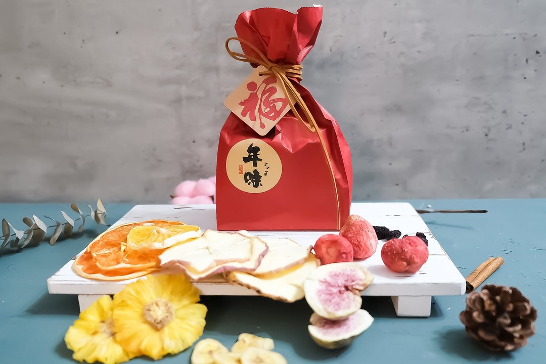 【禾果】皮绳年味福袋 (新年礼物) - 水果干 - 其他材质 白色