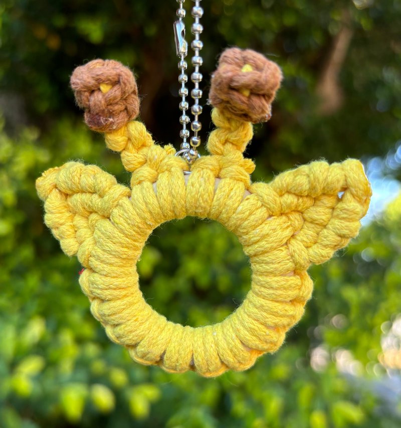 长颈鹿编织吊饰/编织/动物吊饰/送礼 - 吊饰 - 其他材质 黄色