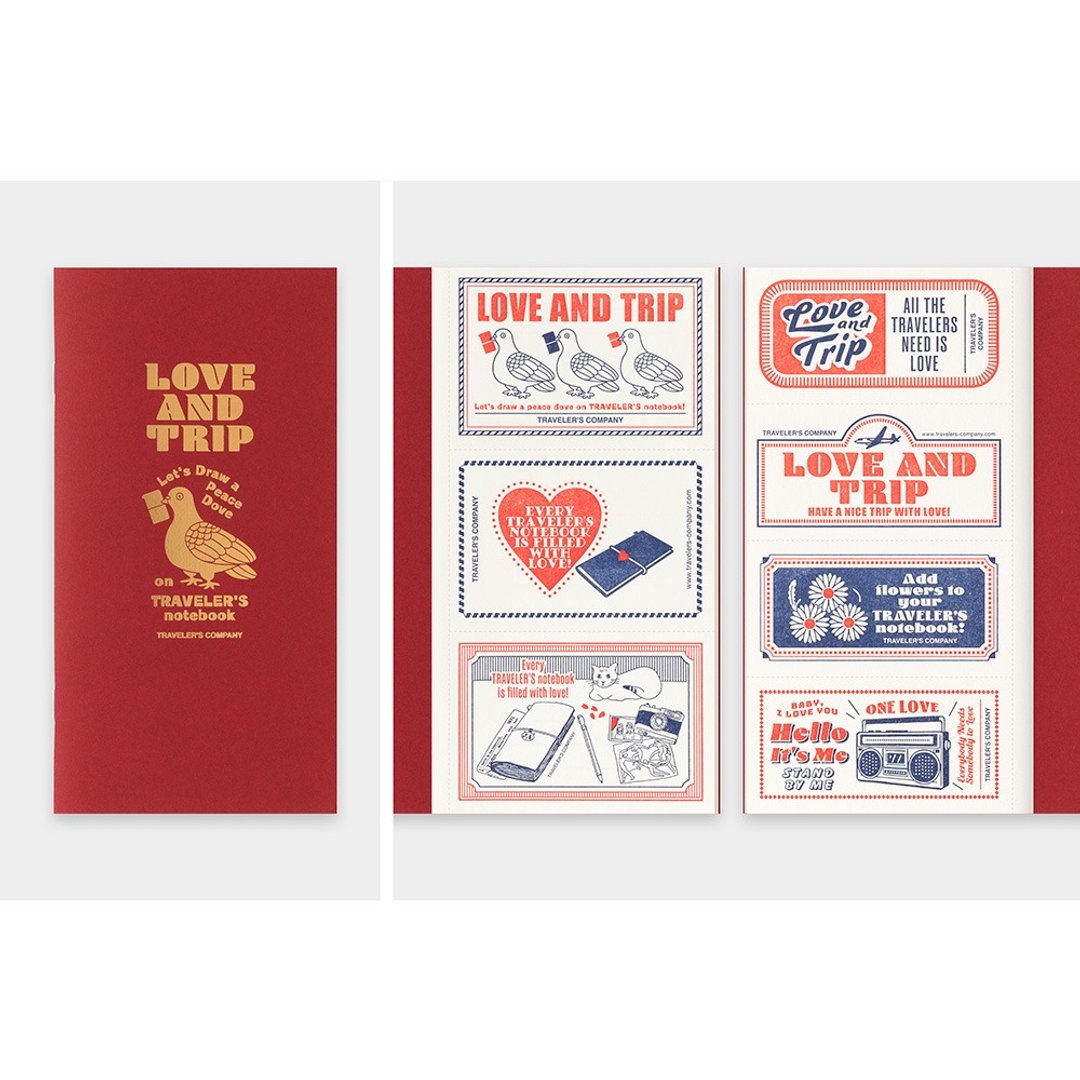 Traveler's Notebook LOVE AND TRIP 限定-补充包空白 - 笔记本/手帐 - 纸 红色