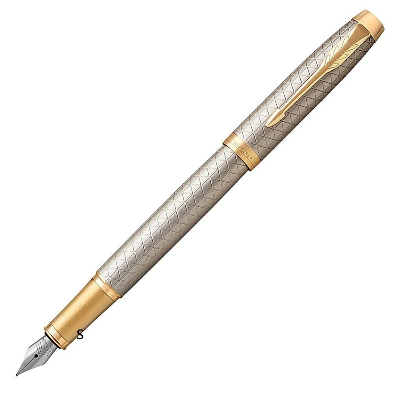 PARKER 新经典豪华系列 钢笔 细格纹香槟金夹 - 钢笔 - 其他金属 金色