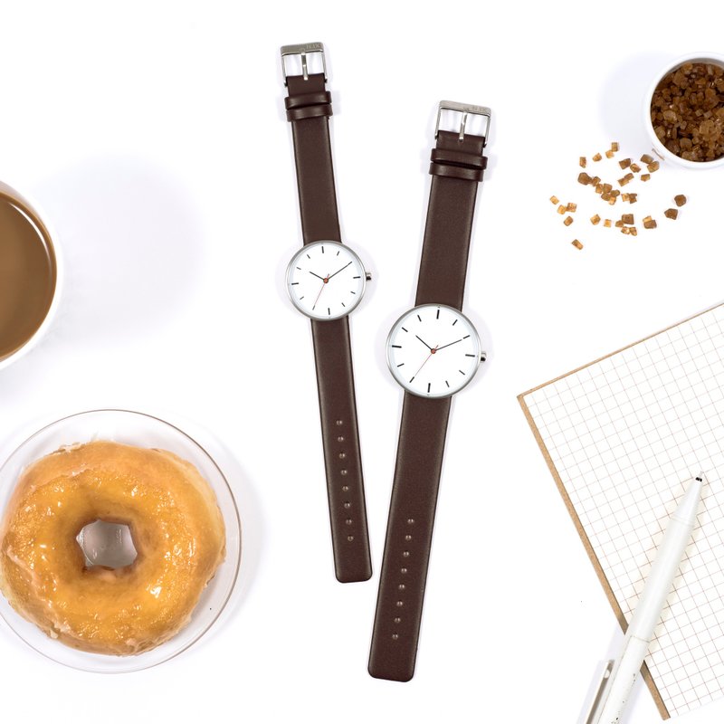 Minimal Watches: Cafe 'Collection Vol.02 - Chocolate Milk. - 女表 - 真皮 咖啡色