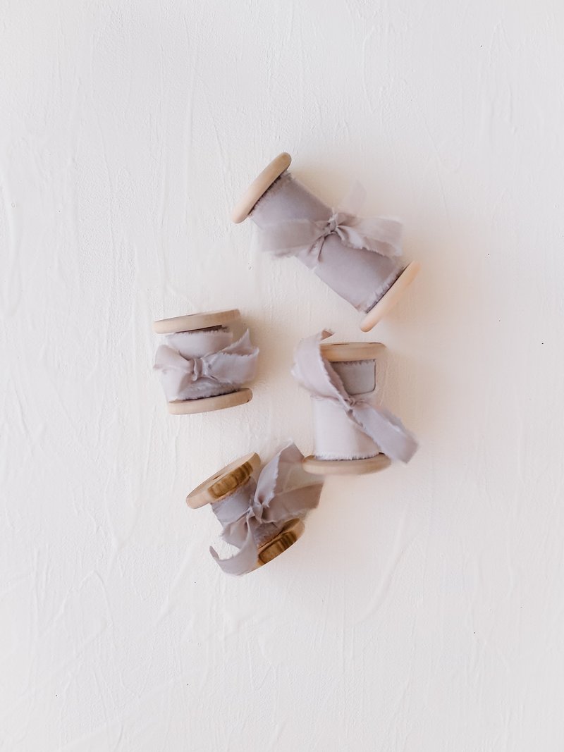 Lilac Dust / Hand Dyed Original Silk Ribbon - 包装材料 - 丝．绢 