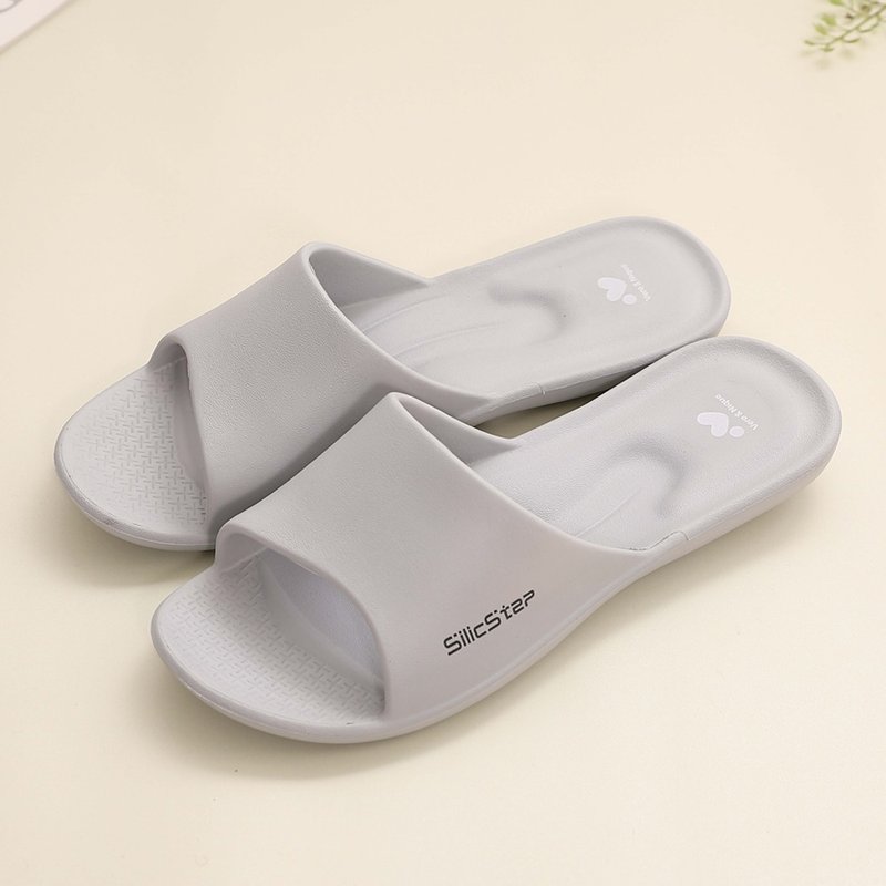 【维诺妮卡】SilicStep 硅晶减塑简约室内拖鞋-米灰 德国iF设计奖 - 拖鞋 - 塑料 粉红色