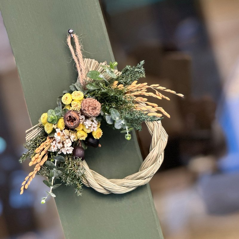 迎春花 - 新年限定!日式永生花注连绳挂饰,过年伴手礼/空间布置 - 干燥花/捧花 - 植物．花 绿色