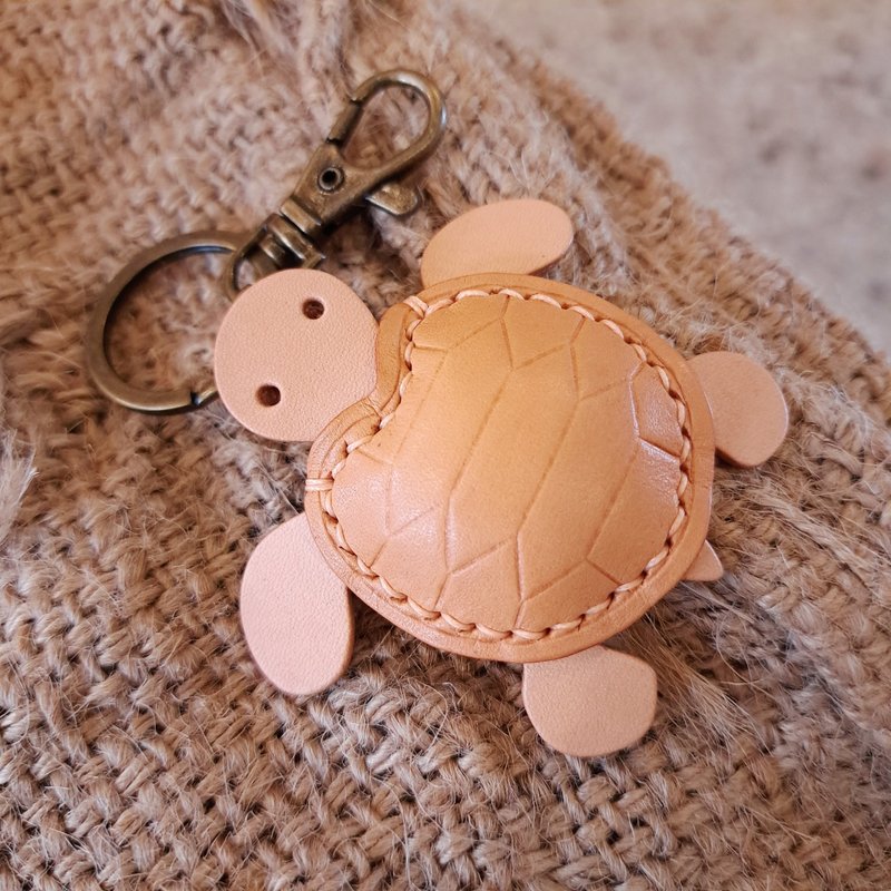 一物一拍。小海龟 turtle Key holder - 钥匙链/钥匙包 - 真皮 橘色