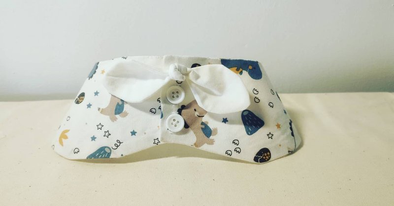 啾啾领带围兜兜 - 衣/帽 - 棉．麻 白色