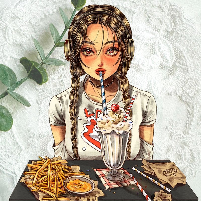 奶昔贴纸 - 贴纸 - 纸 多色