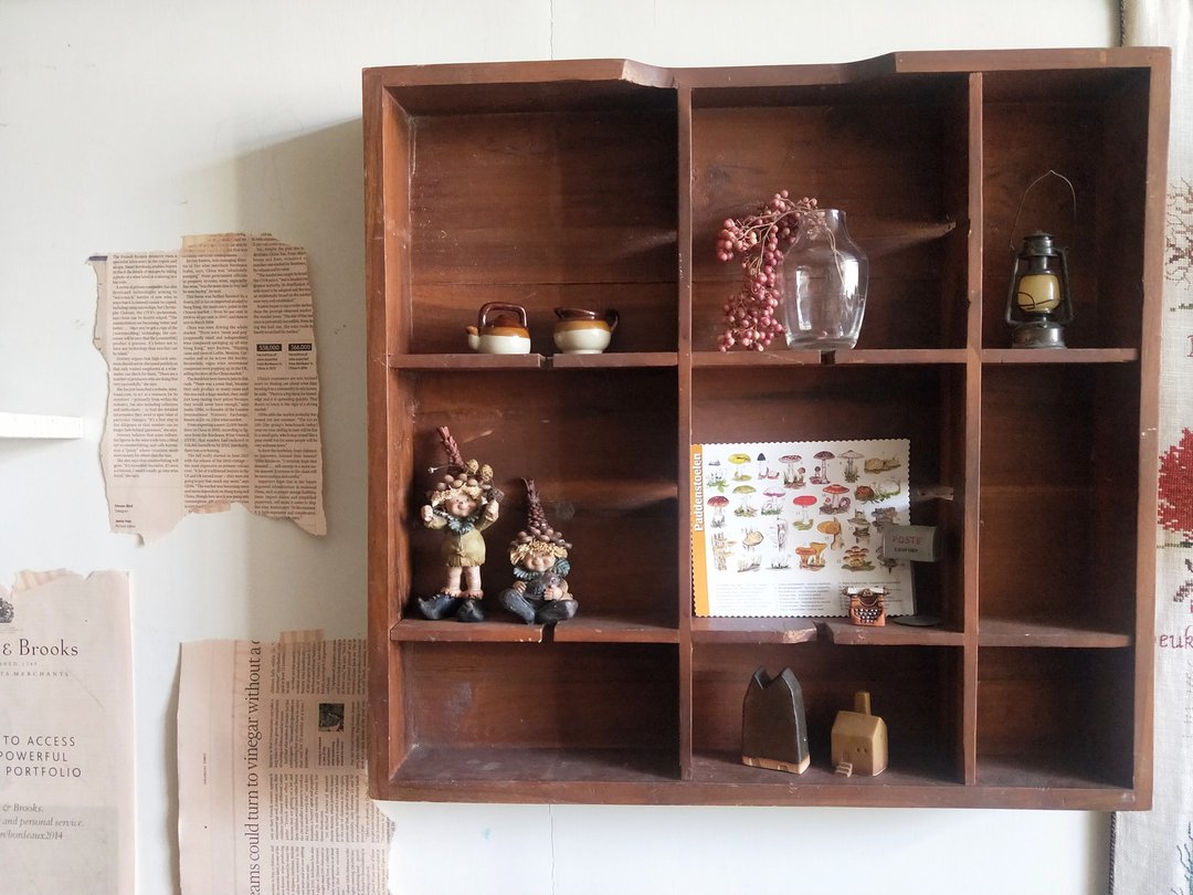 【好日恋物】欧洲带回Antique/Vintage小物展示柜 - 收纳用品 - 木头 咖啡色
