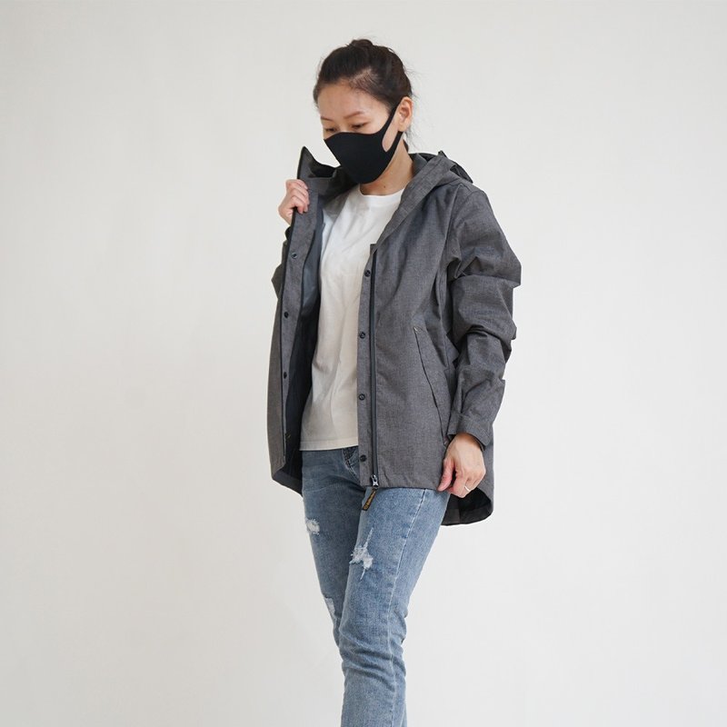 【单上衣】背客 Packerism ULT 夹克式背包款冲锋雨衣-深铁灰 - 雨伞/雨衣 - 塑料 灰色