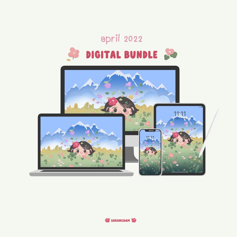 BUNDLE | APRIL 2022 - 电子手绘真人画像/绘画/插画 - 其他材质 