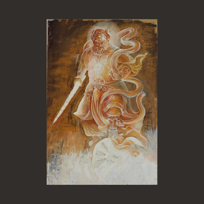 王靈官【限量收藏级版画 亲签编号】 - 海报/装饰画/版画 - 亚麻 金色