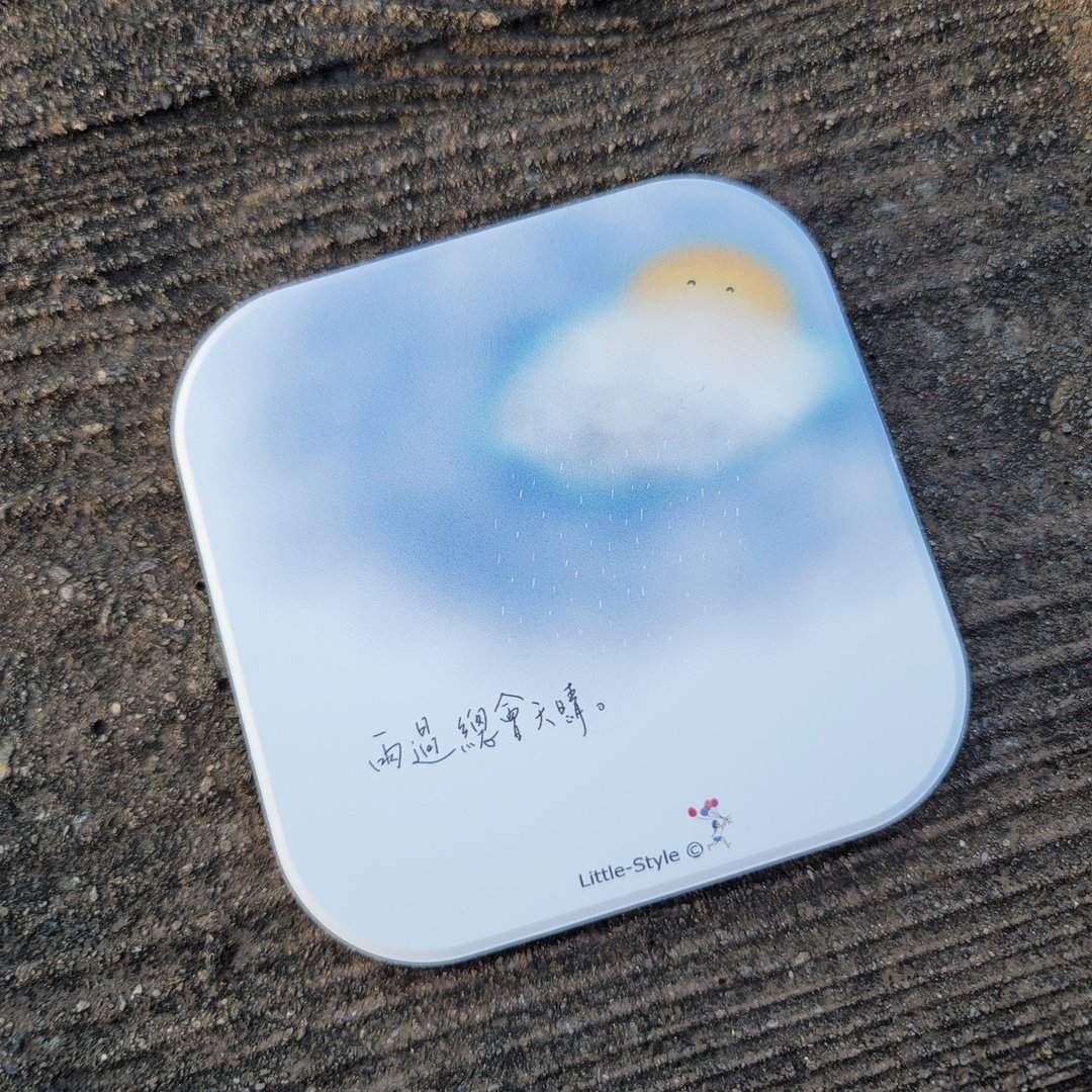 吸水杯垫-雨过总会天晴 - 杯垫 - 陶 白色