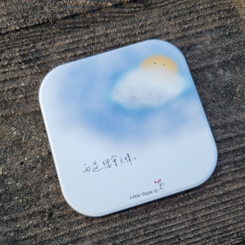 吸水杯垫-雨过总会天晴 - 杯垫 - 陶 白色