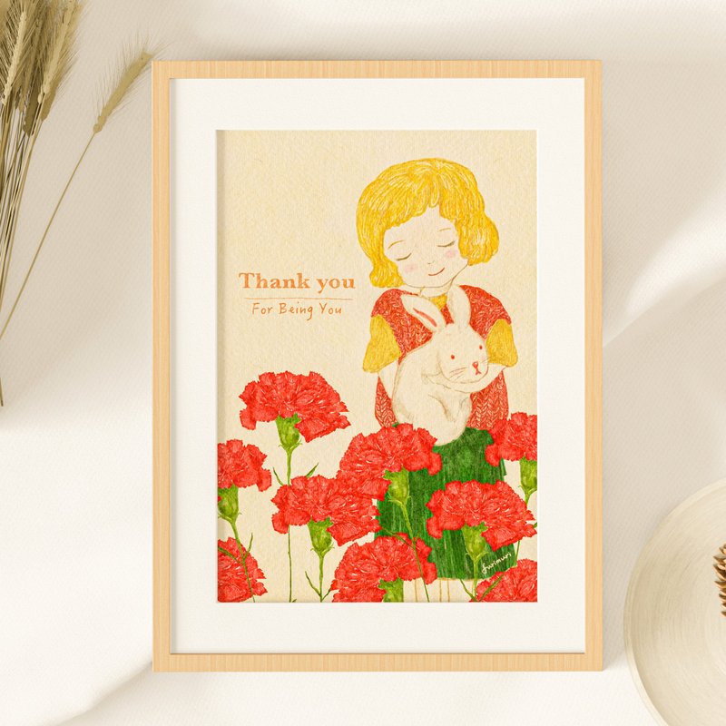 明信片 Thank You For Being You  感谢卡 - 卡片/明信片 - 纸 红色