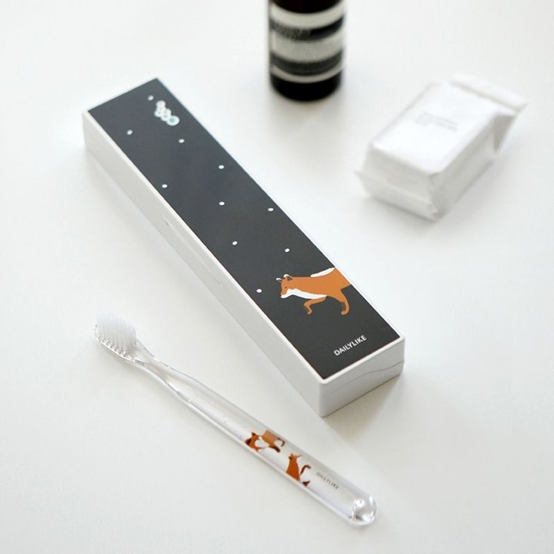 Dailylike 紫外线UV牙刷杀菌盒-04 狐狸,E2D02919 - 牙刷/口腔清洁 - 塑料 黑色