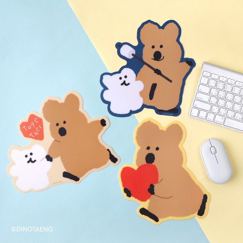 DINOTAENG Slim超薄造型鼠标垫-呆萌町 QUOKKA BOBO 电脑鼠标桌垫 - 鼠标垫 - 塑料 多色