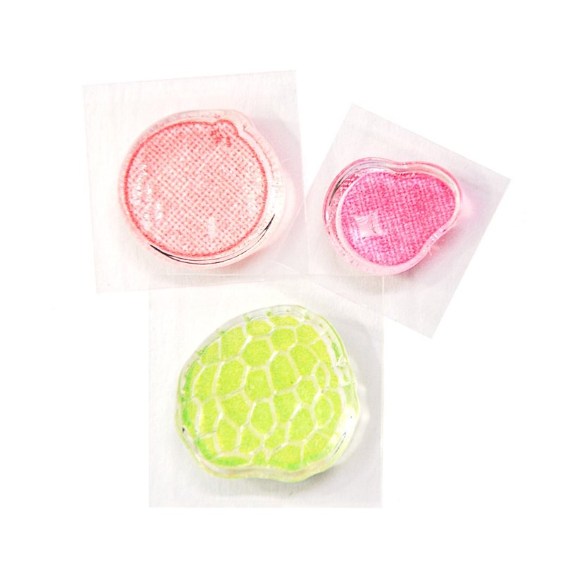 PLAY台湾水果水晶印章 释迦 莲雾 橘子 - 印章/印台 - 塑料 透明