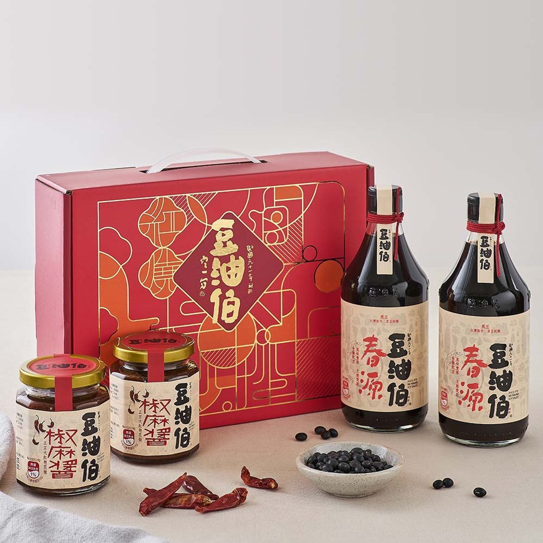 【豆油伯】春源酱好伴手窗花 中秋礼盒组 /送礼 自用皆宜 - 酱料/调味料 - 玻璃 