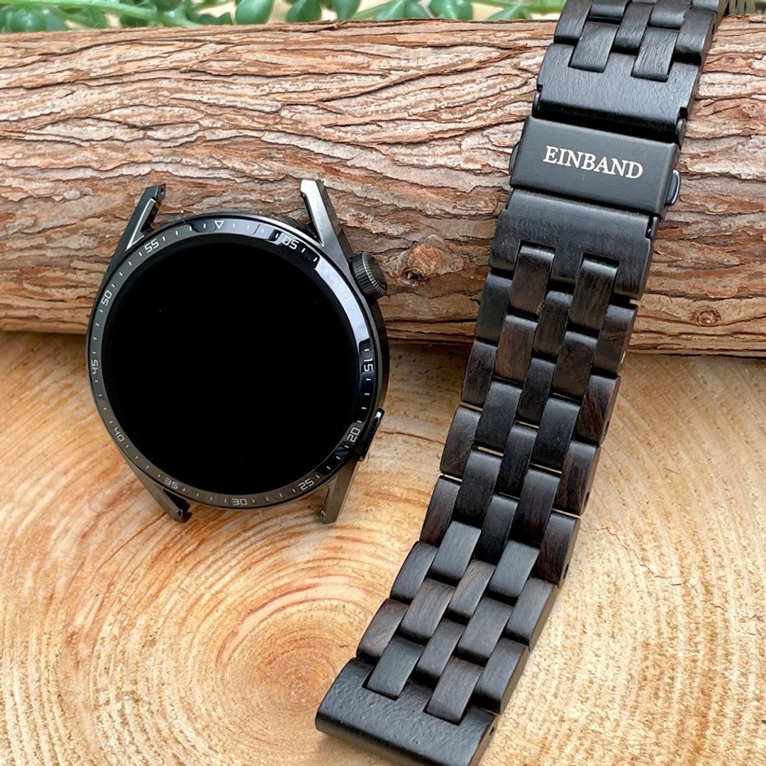 EINBAND Smart Watch Wood Belt Ebony Wood 22mm - 女表 - 木头 咖啡色