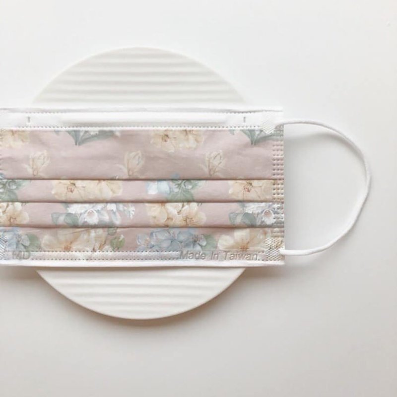 【无藏】桂花/成人医疗口罩/5入装/10入盒/50入盒装/双钢印 - 口罩 - 其他材质 粉红色