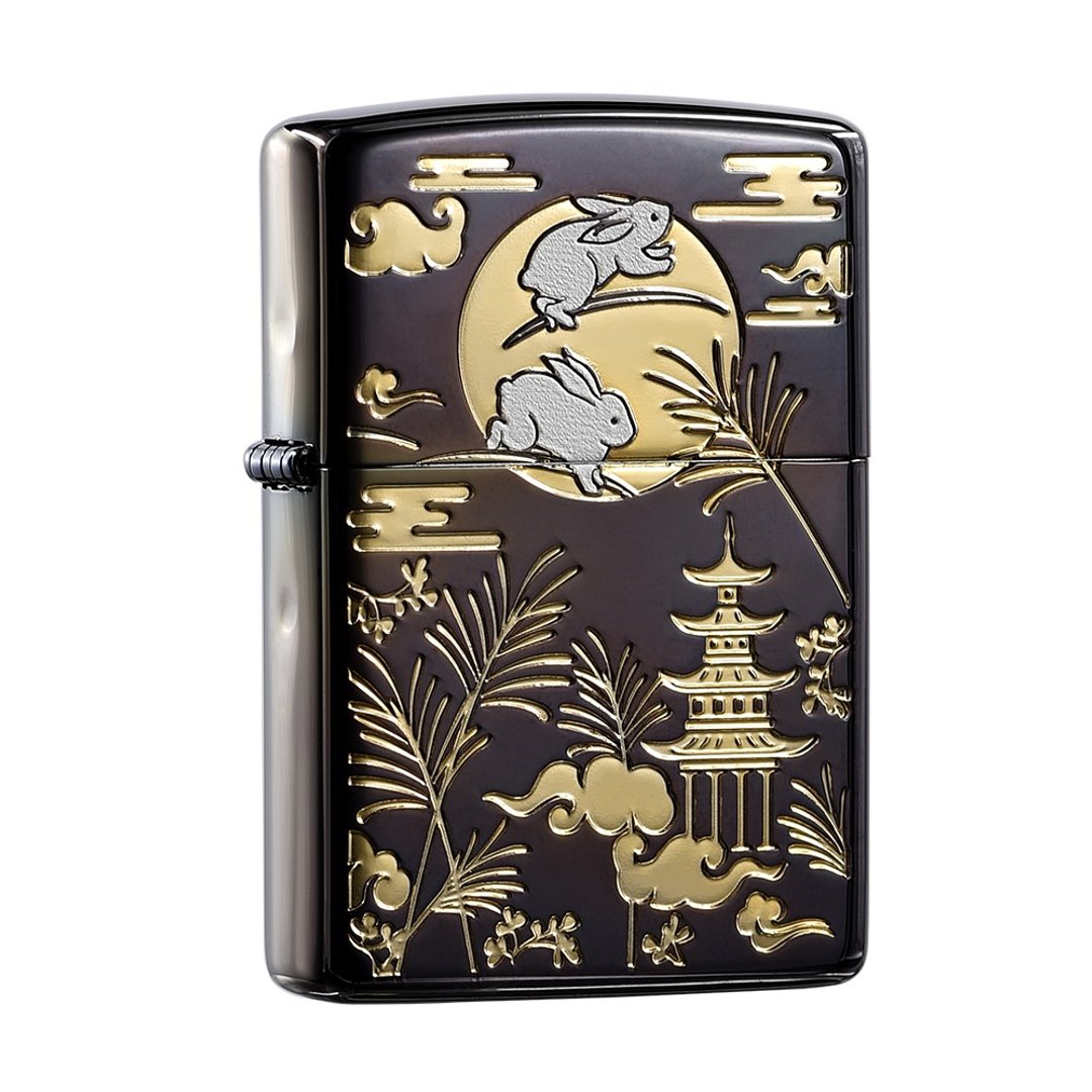 【ZIPPO官方旗舰店】玉兔琼楼(亚洲限量款)防风打火机 - 其他 - 铜/黄铜 黑色