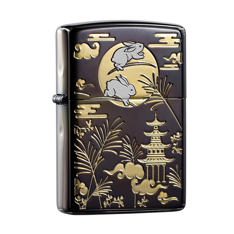 【ZIPPO官方旗舰店】玉兔琼楼(亚洲限量款)防风打火机 - 其他 - 铜/黄铜 黑色