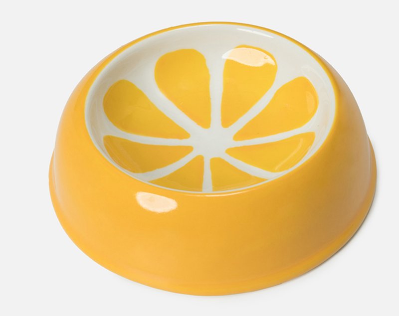 【喂食饭盆】大小型犬/防打翻陶瓷碗 - 碗/碗架 - 陶 黄色