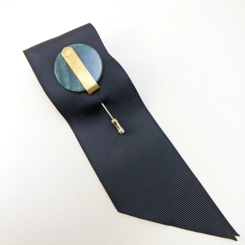 绅士玛瑙胸针 情侣胸针 幻彩极光胸针 珍珠 玛瑙 情人节礼物 - 胸针 - 半宝石 多色