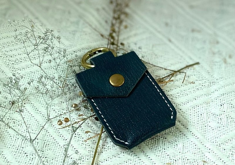 Timeless 真皮 迷你八达通 悠游卡 皮套 深海军蓝 手工缝线 定制 - 证件套/卡套 - 真皮 蓝色