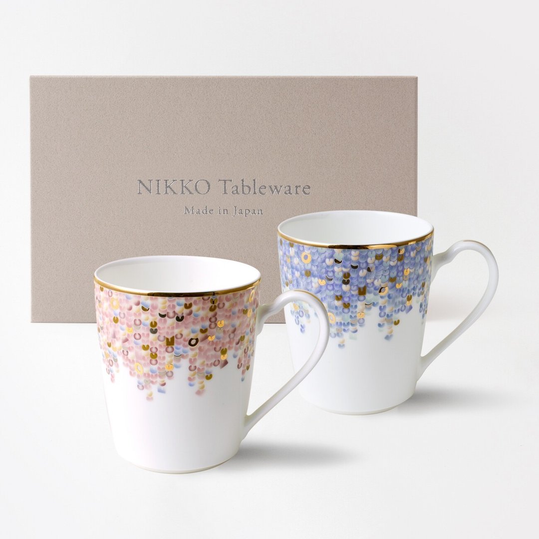 【结婚礼物】Spangles 马克对杯 粉&蓝 /Nikko - 咖啡杯/马克杯 - 瓷 粉红色