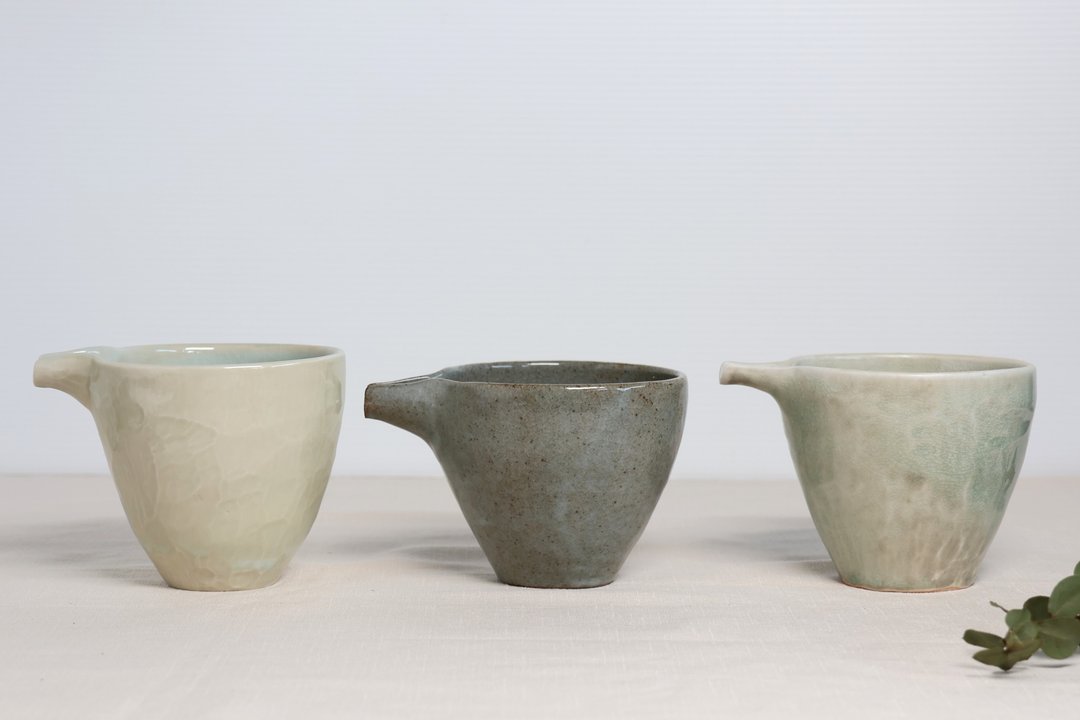 多彩灰釉茶盅 - 茶具/茶杯 - 陶 