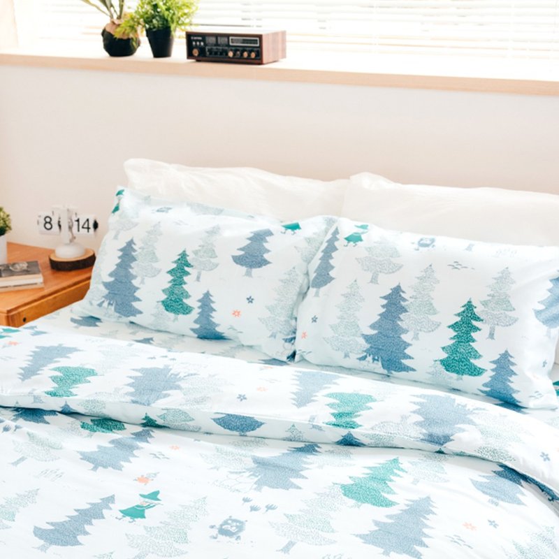 Moomin森林100%天丝铺棉两用被套 双人特大-噜噜米 Tencel天丝 - 寝具 - 其他材质 