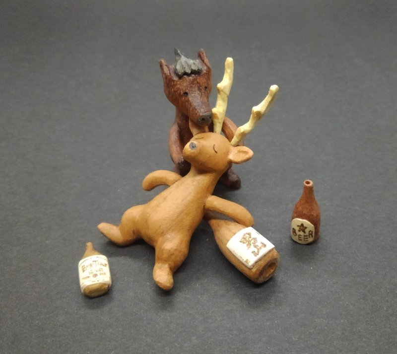 Drunk idiot - 摆饰 - 木头 咖啡色