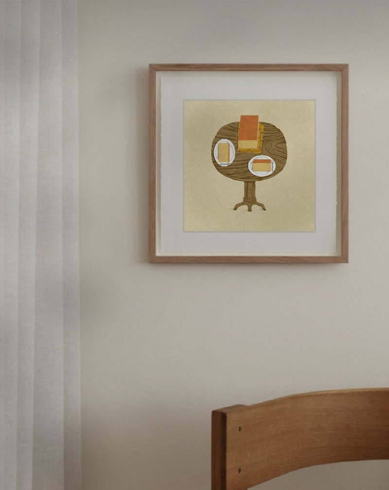 长崎蛋糕 - 海报/装饰画/版画 - 纸 金色