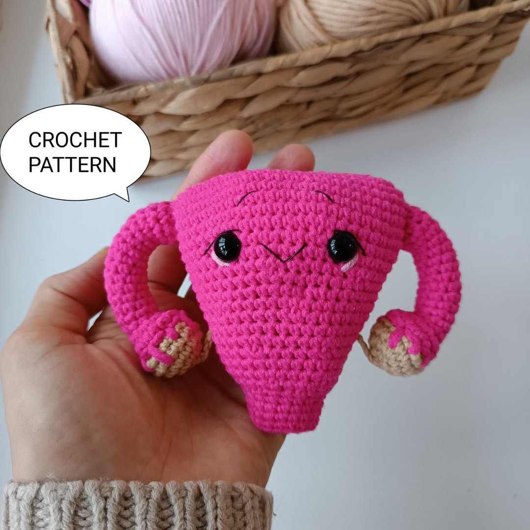 钩针图案子宫模型，钩针子宫，amigurumi子宫，钩针子宫 - 手工艺教程/工具书 - 其他材质 