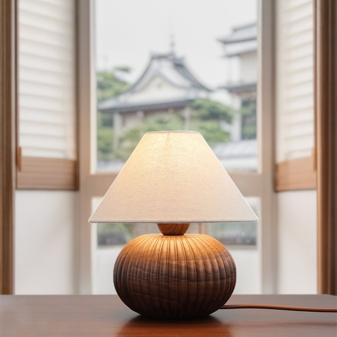 大正复古洋风 北美黑胡桃木桌灯 原木 职人手作 103LT - 灯具/灯饰 - 木头 咖啡色
