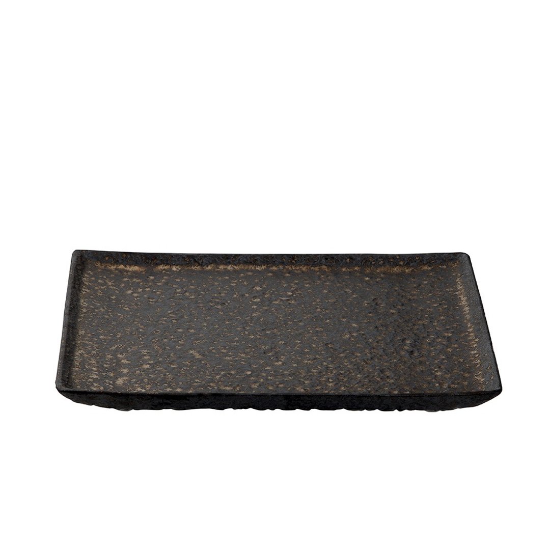 黑铁釉干泡盘 (20.5 x 15.9 cm) - 茶具/茶杯 - 陶 黑色