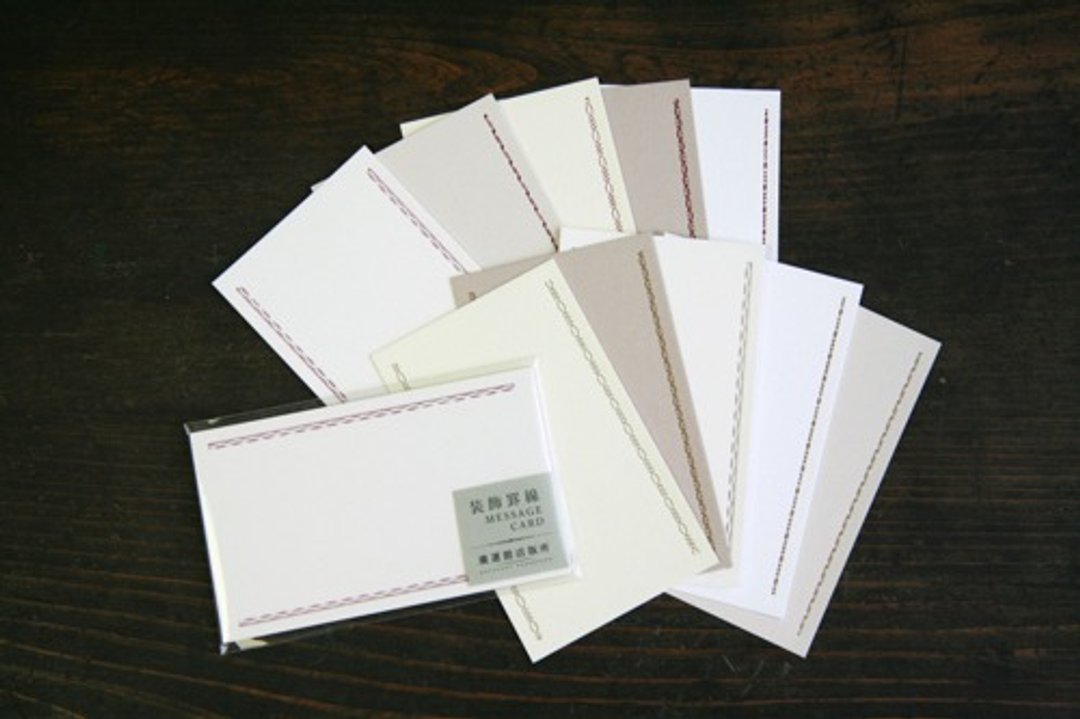 Decorative ruled line/small message card -NT Rasha- - 卡片/明信片 - 纸 