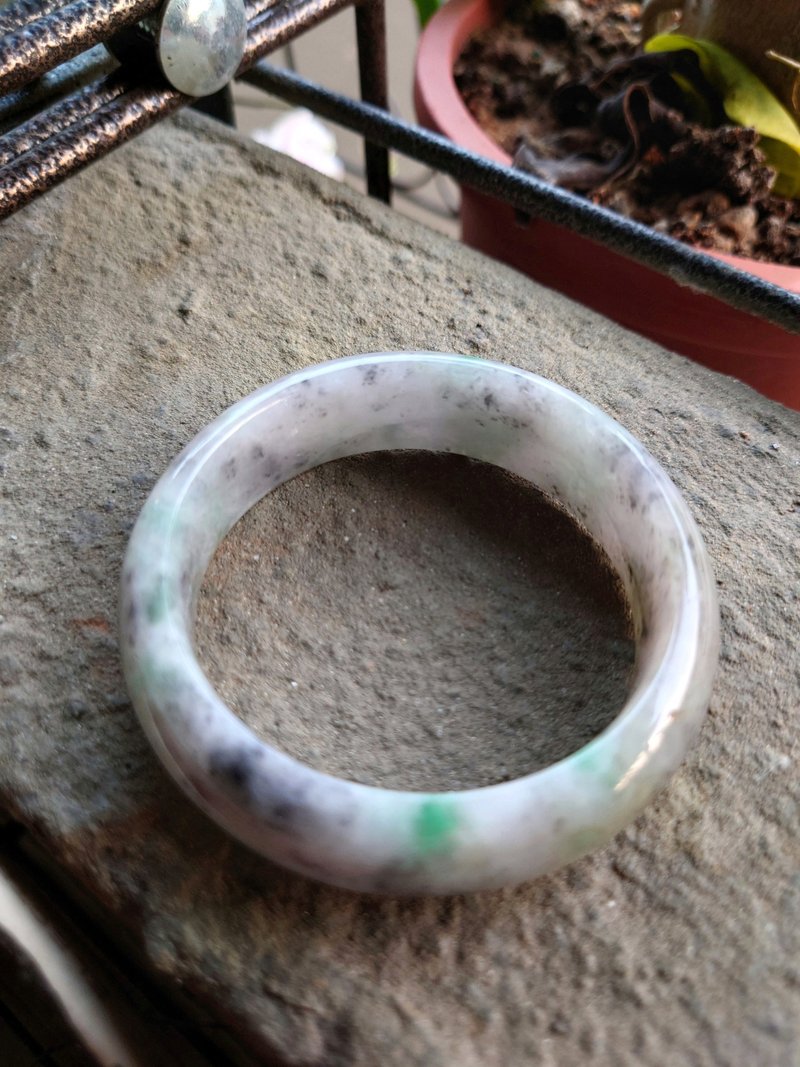 原Miss feng-天然冰种细糯乌骨鸡春带彩翡翠手镯 - 手链/手环 - 玉石 